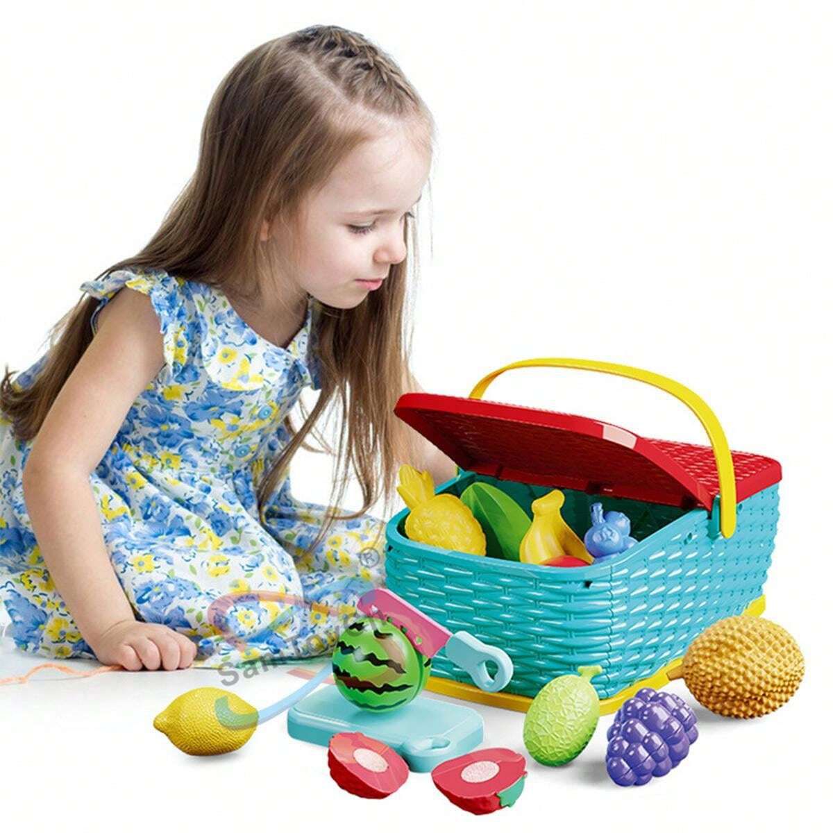 Pretend Play Fruit Cutting Basket