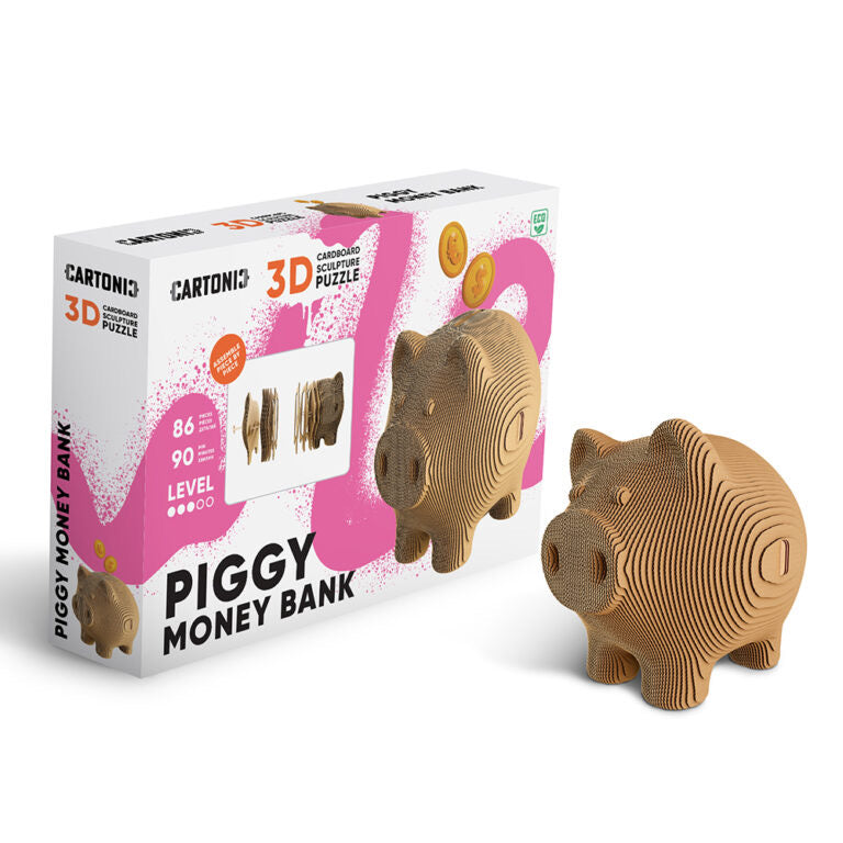 3D Money Piggy Bank Cardboard Structure Puzzle
