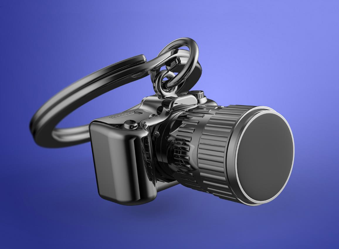 Stainless Steel Keyring - Camera