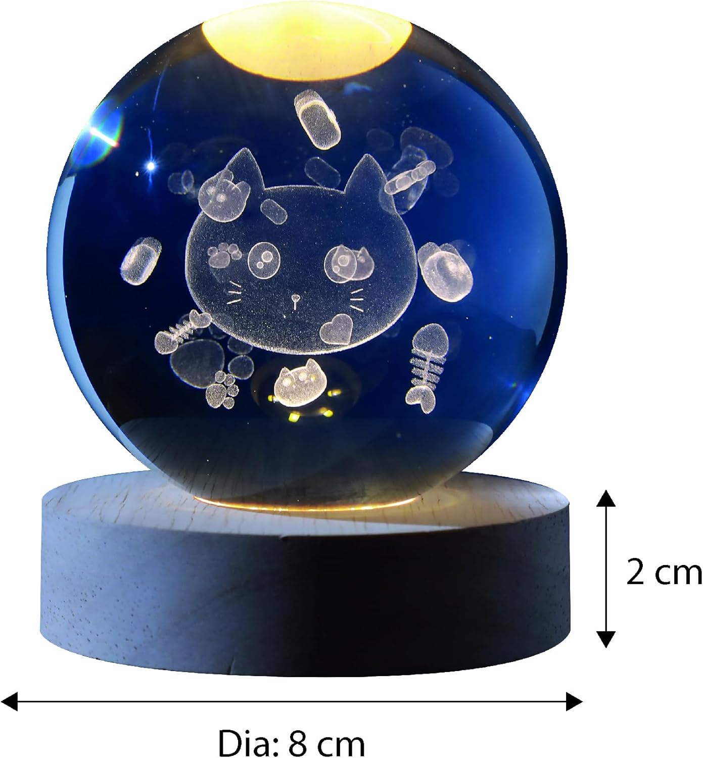 Cat Crystal Ball Night Lamp