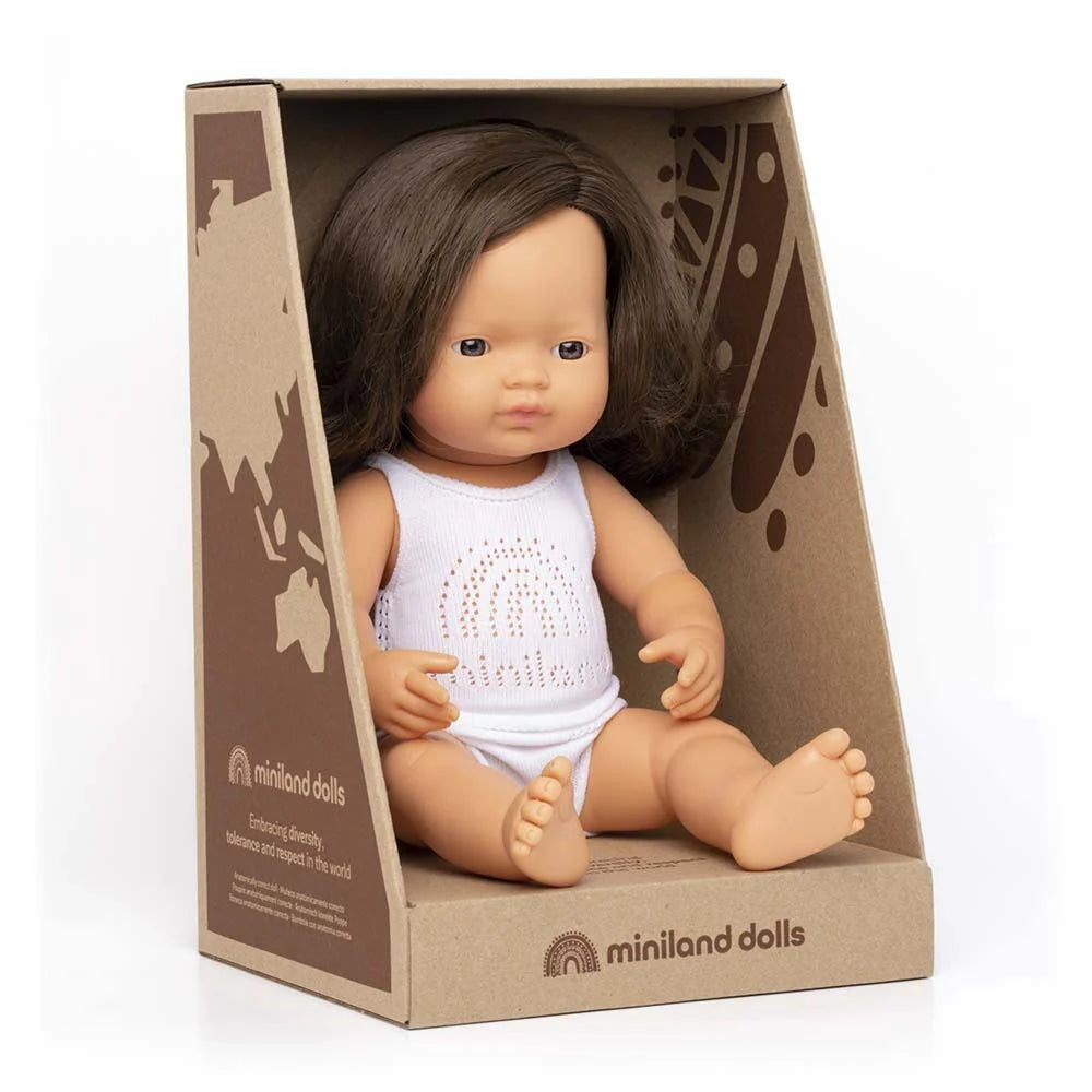 Caucasian Brunette Girl Doll (38cm)