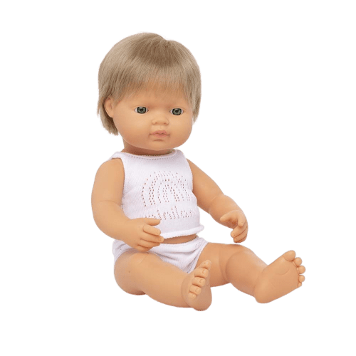 Caucasian Dark Blonde Boy Doll (38cm)