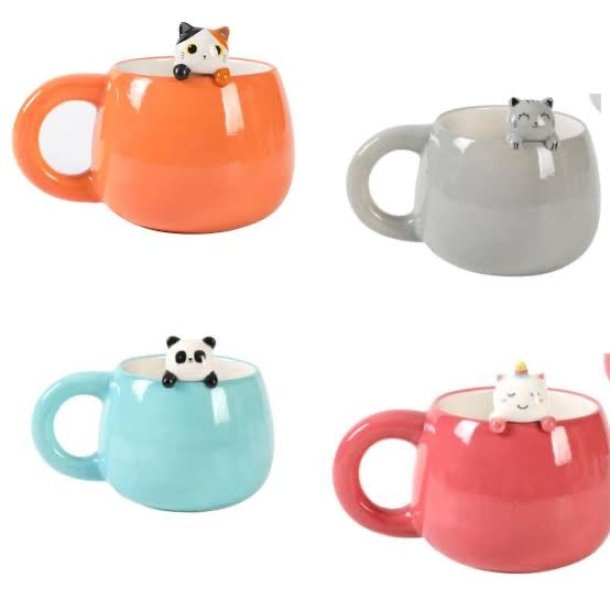 XL Charm Mug - Grey Cat