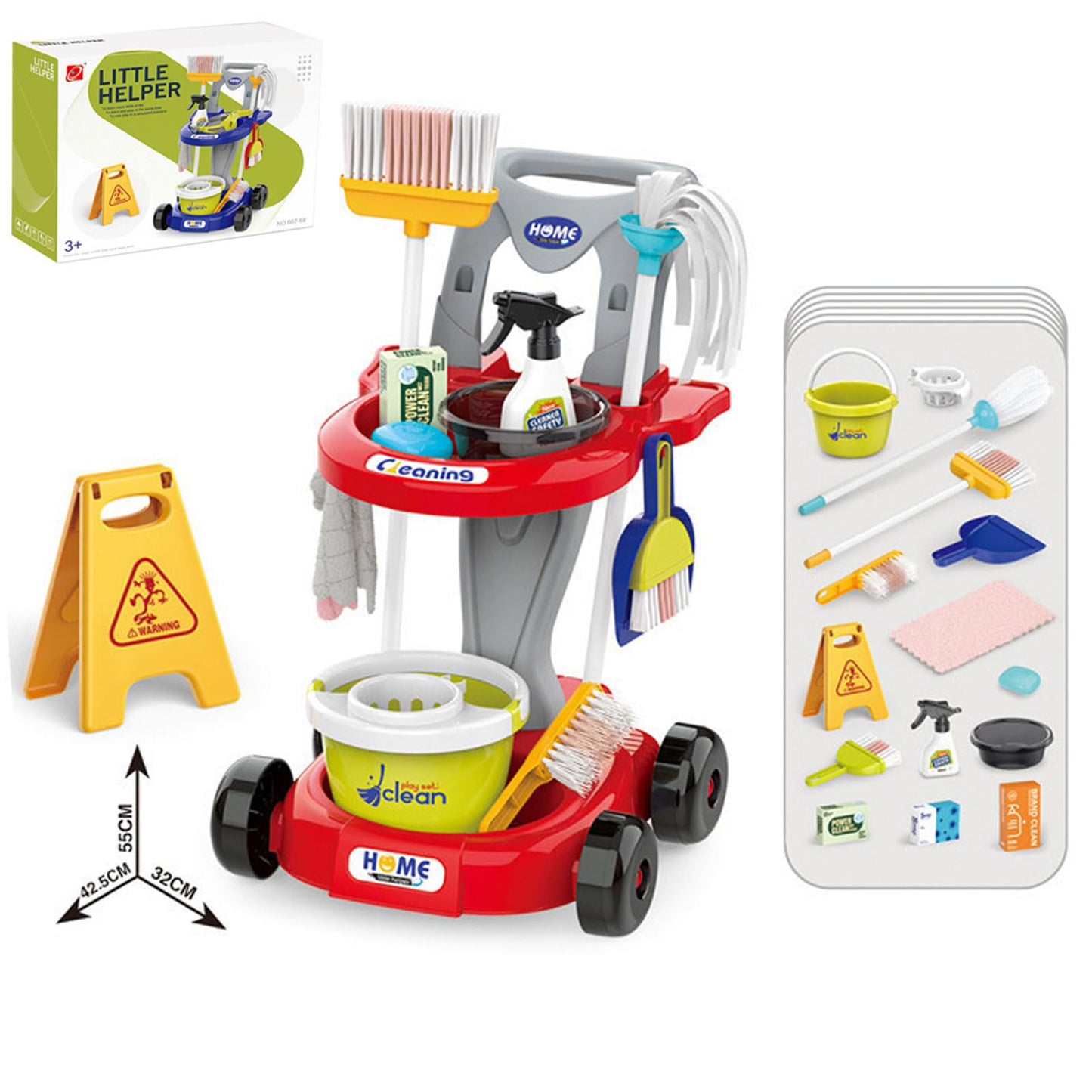 Cleaning Trolley Play Set