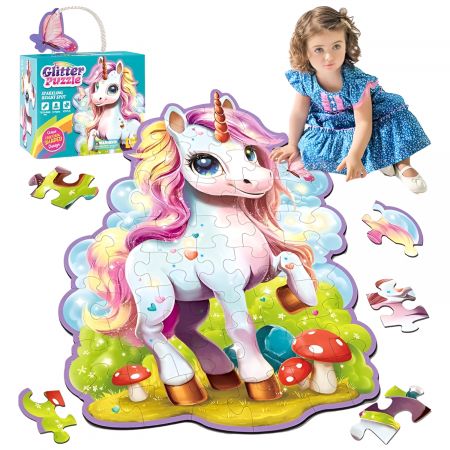Glitter Unicorn Floor Puzzle (45 Pieces)