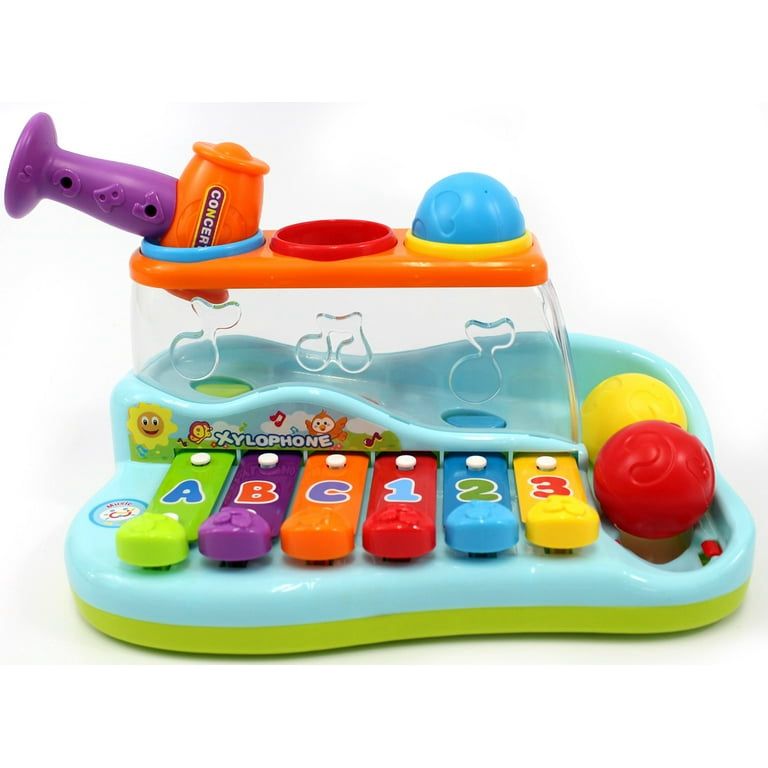 2-in-1 Xylophone & Hammer Ball Toy