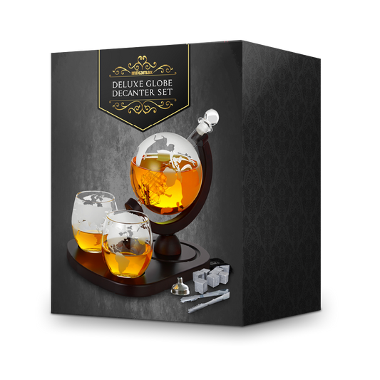 Deluxe Globe Liquor Decanter Set