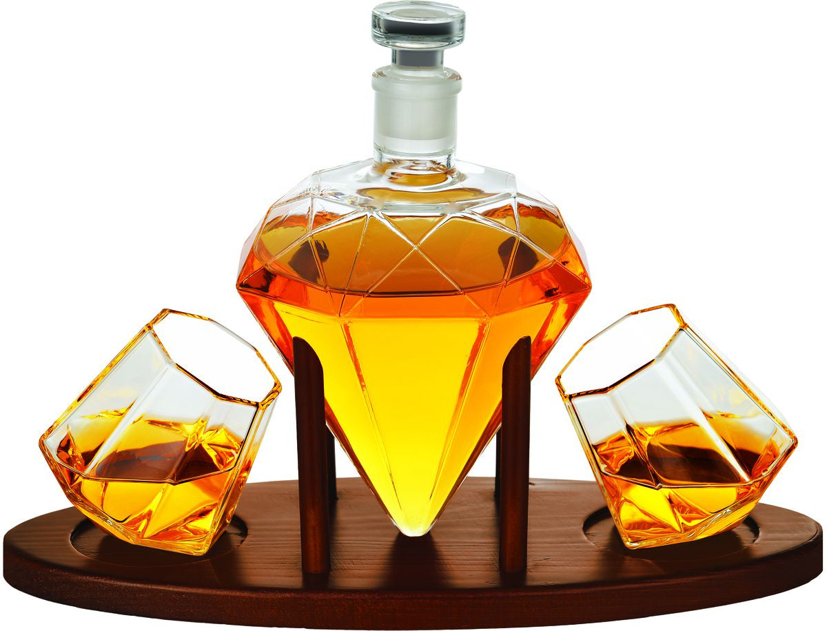 Deluxe Diamond Liquor Decanter Set