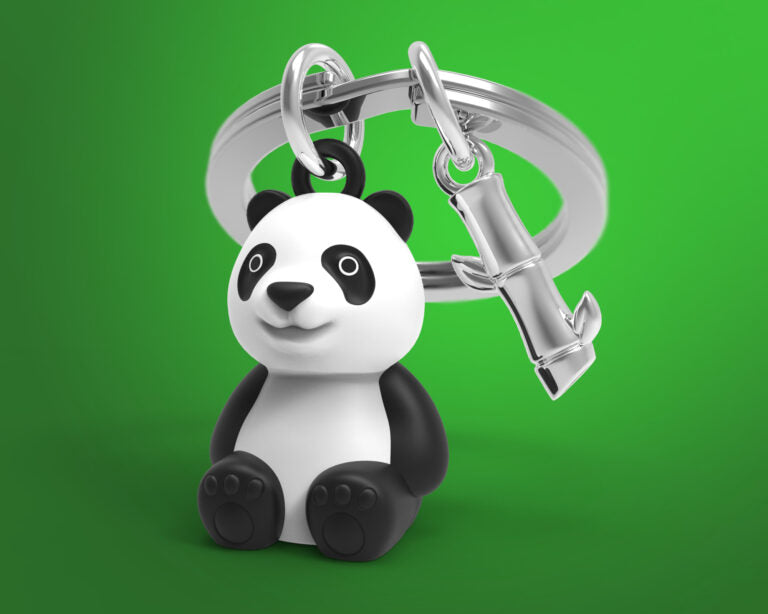 Stainless Steel Keyring - Panda