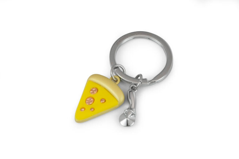 Stainless Steel Keyring - Pizza