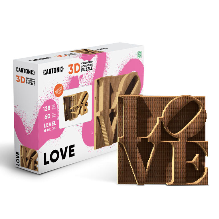 3D Love Cardboard Sculpture Puzzle