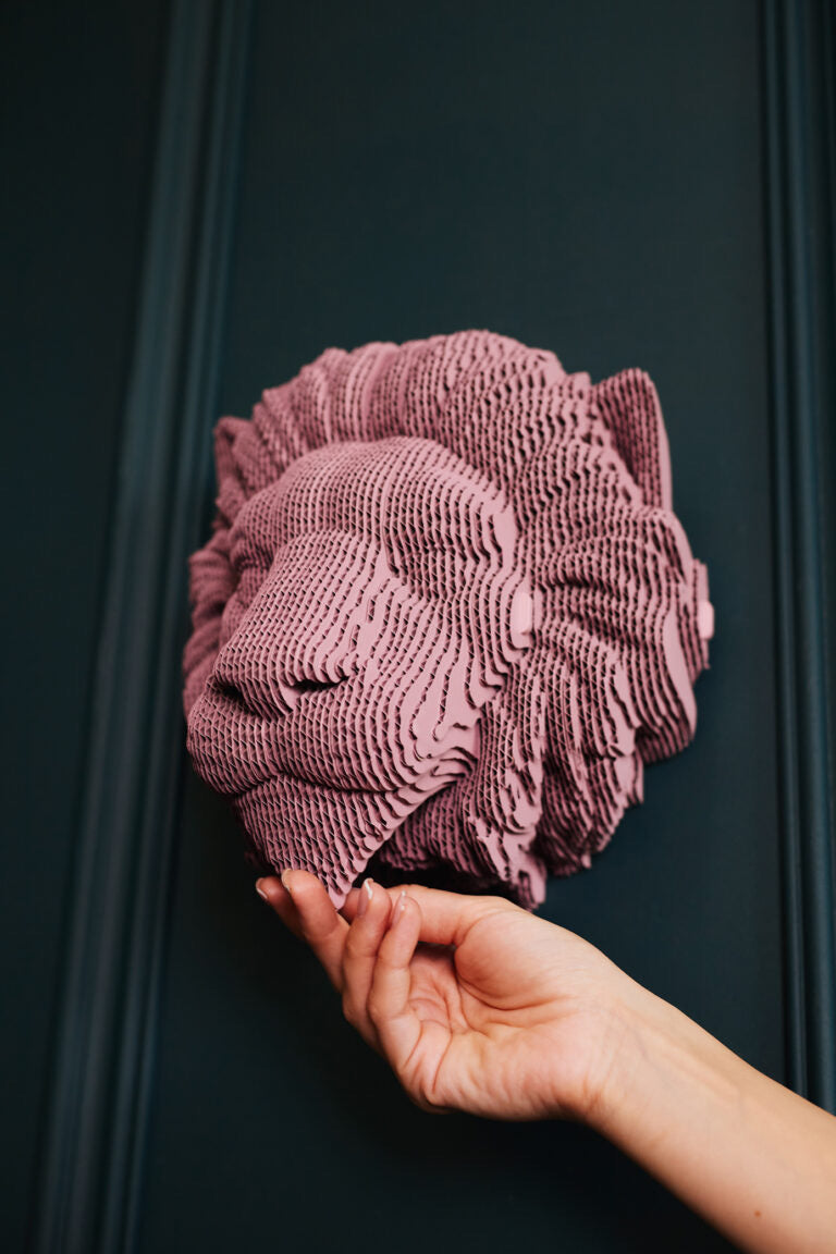 3D Wall Mountable Lion Cardboard Structure Puzzle