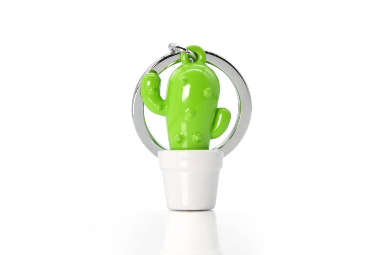 Stainless Steel Keyring - Cactus