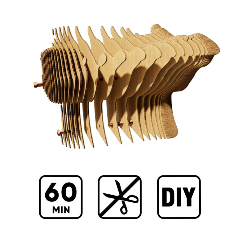 3D Giraffe Cardboard Sculpture Puzzle