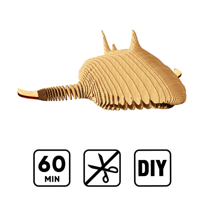 3D Shark Cardboard Structure Puzzle