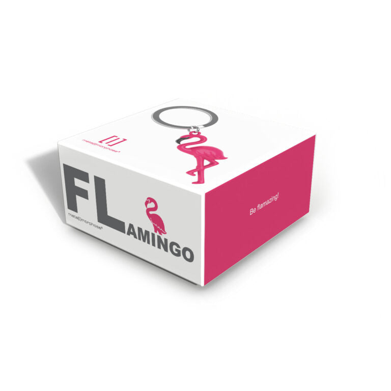 Stainless Steel Keyring - Flamingo