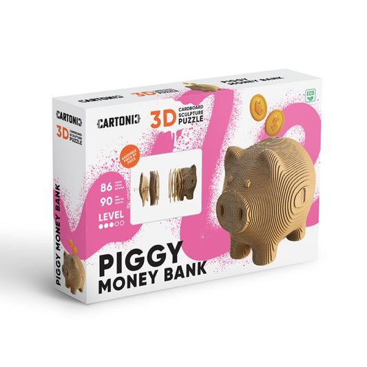 3D Money Piggy Bank Cardboard Structure Puzzle