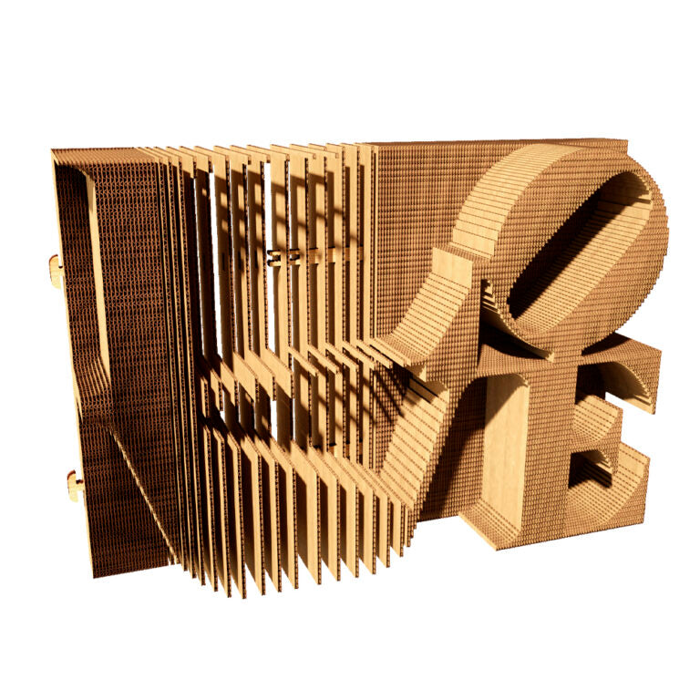 3D Love Cardboard Sculpture Puzzle