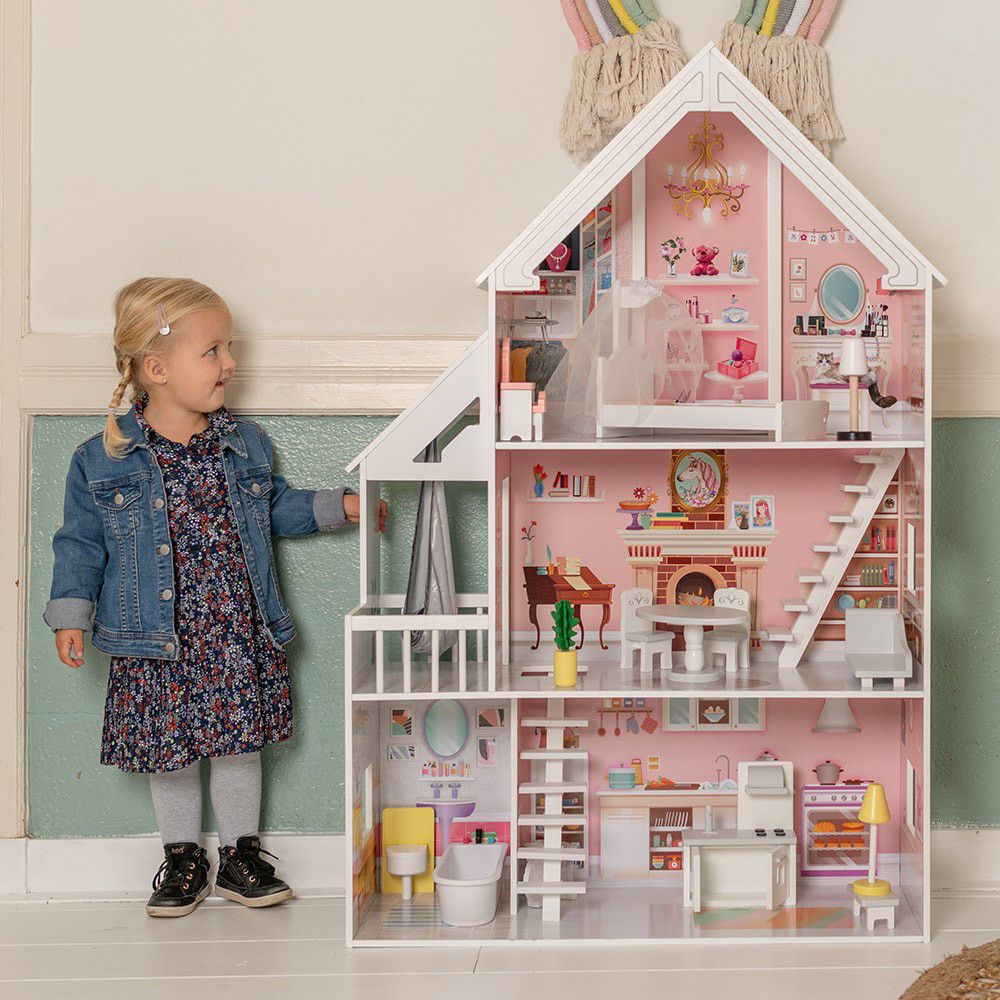 Wooden Cinderella Dollhouse (with Furniture)
