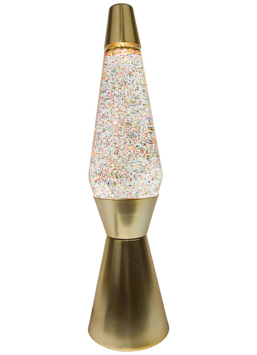 Matte Gold & Glitter Bullet Lava Lamp