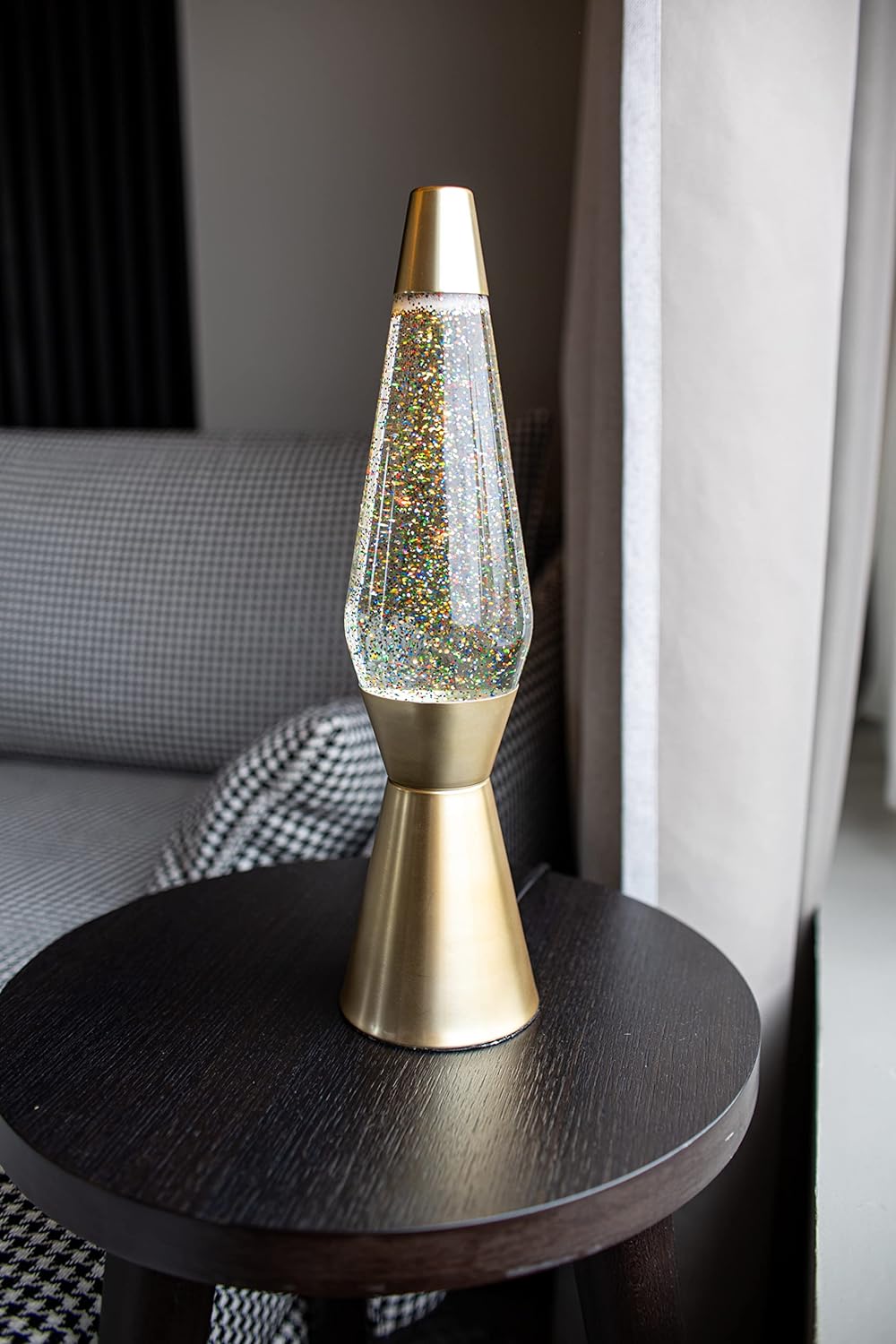 Matte Gold & Glitter Bullet Lava Lamp