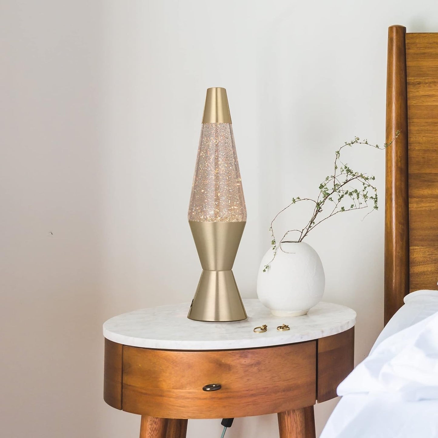 Matte Gold & Glitter Bullet Lava Lamp