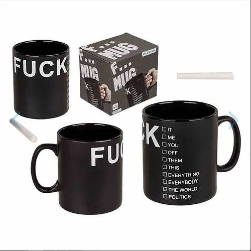 Fxxx Chalkboard Stoneware Mug
