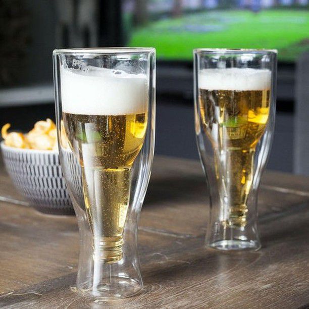 Gravity Beer Bottle Glasses - 400ml (Set of 2)