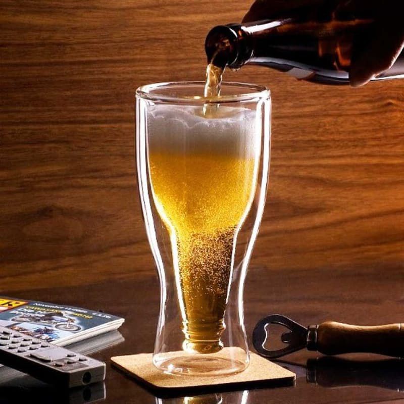Gravity Beer Bottle Glasses - 400ml (Set of 2)