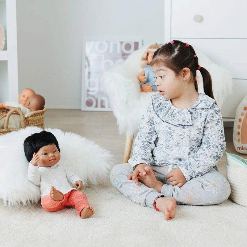 Knitted Sweater & Pants Outfit for 38cm Miniland Dolls