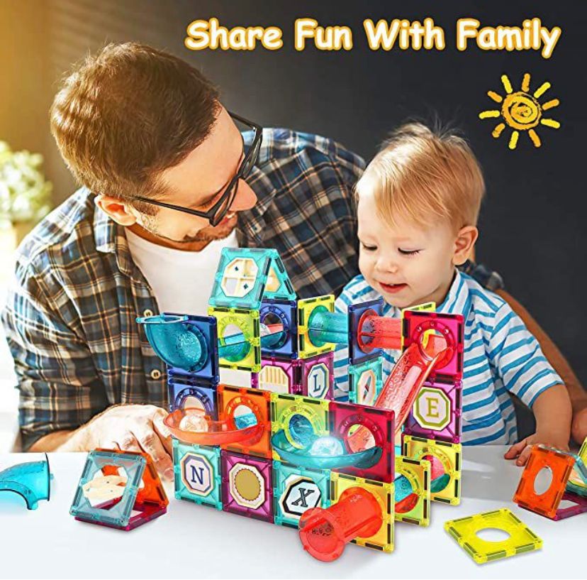 Magnetic Pipeline Building Blocks - Intermediate Set (73 Pieces)