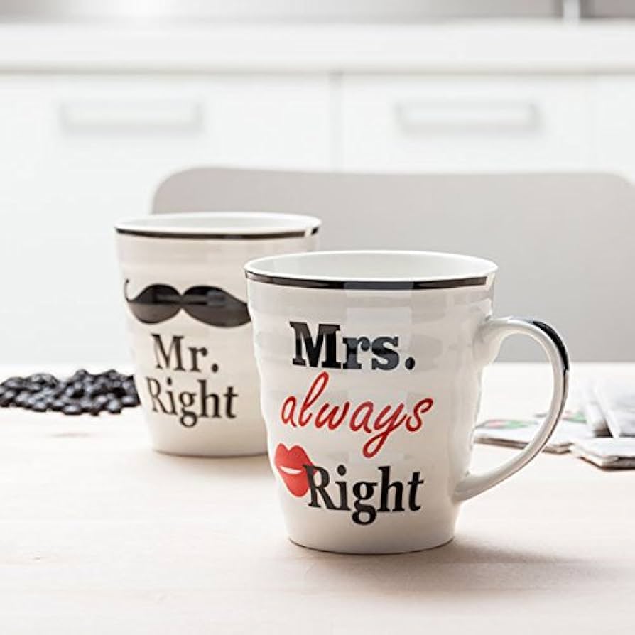 Mr Right & Mrs Always Right Coffee Mugs