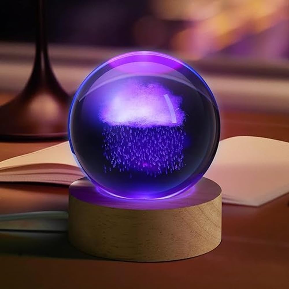 Rainy Cloud Crystal Ball Night Lamp