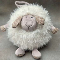 Fluffy Round Plush Lamb (18 cm)