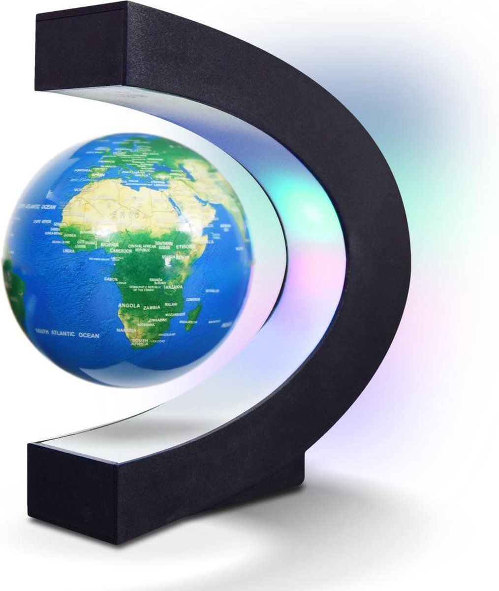 C-Shaped Table Lamp - Magnetic Levitating Globe