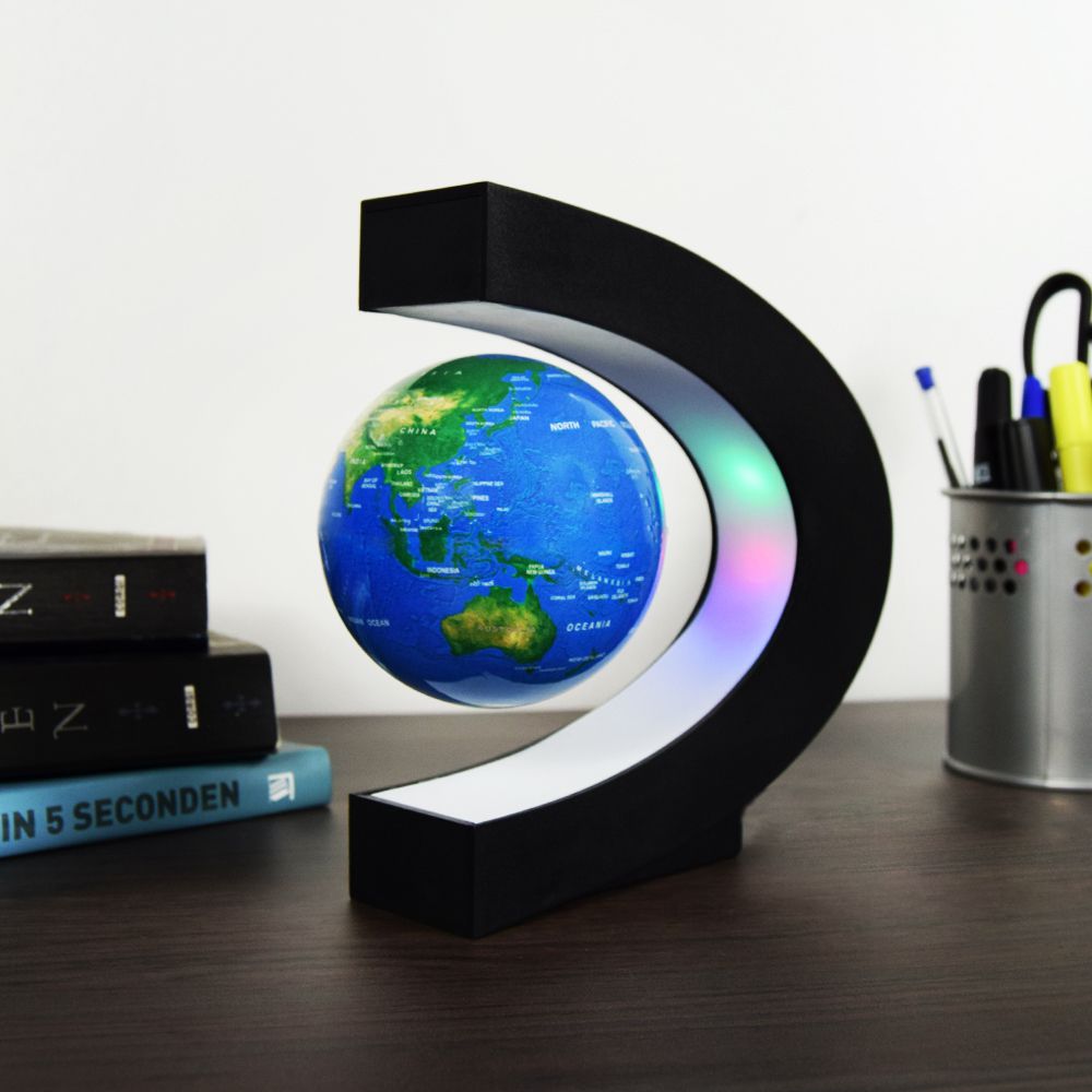 C-Shaped Table Lamp - Magnetic Levitating Globe