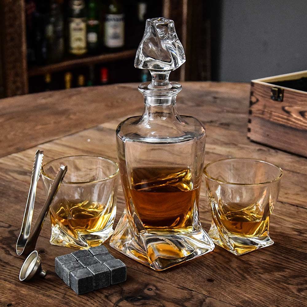 Twisted Liquor Decanter Set