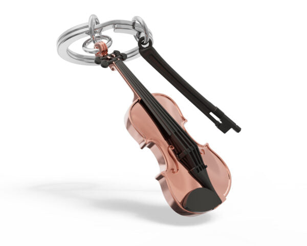 Stainless Steel Keyring - Violin