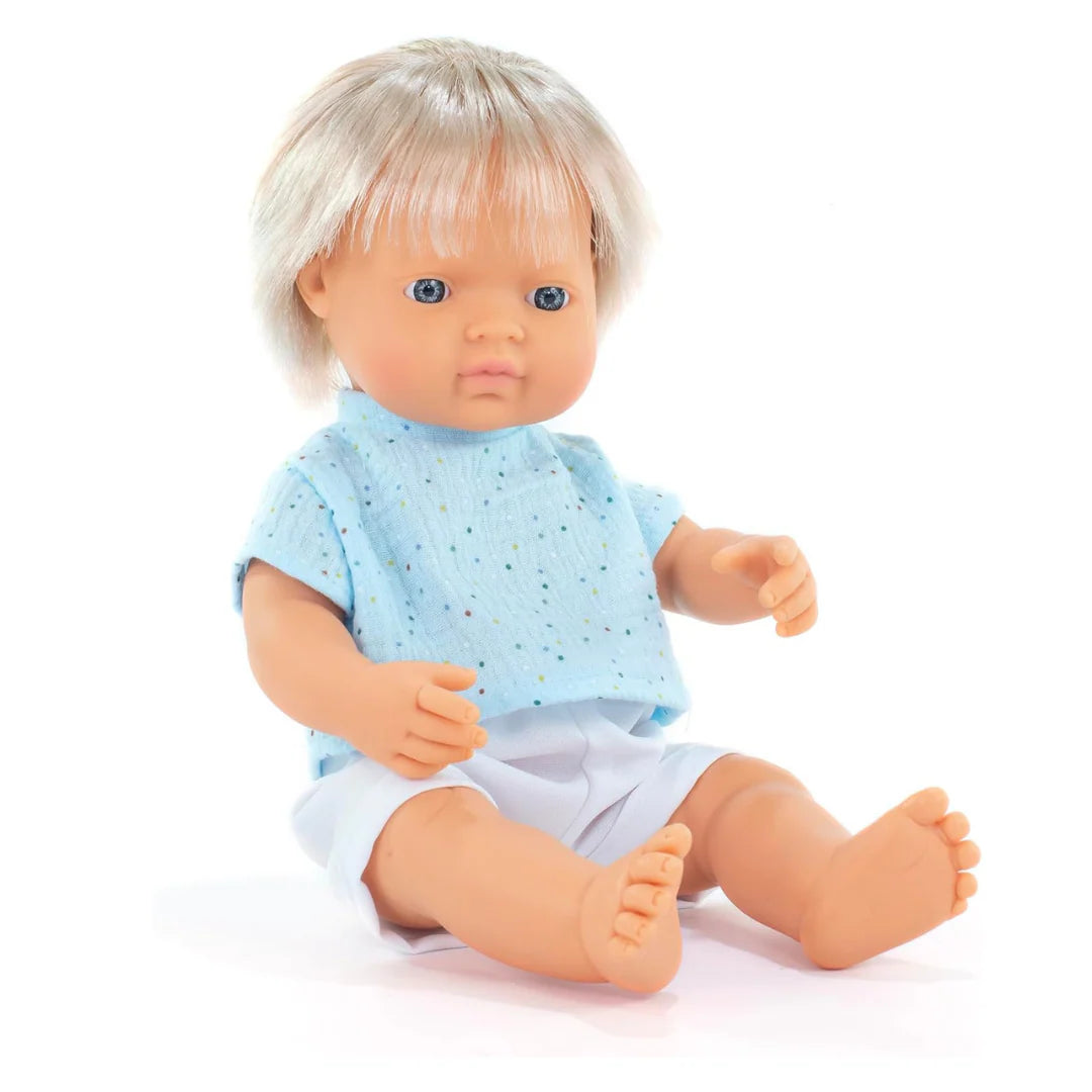 Caucasian Light Blonde Boy Doll (38cm)