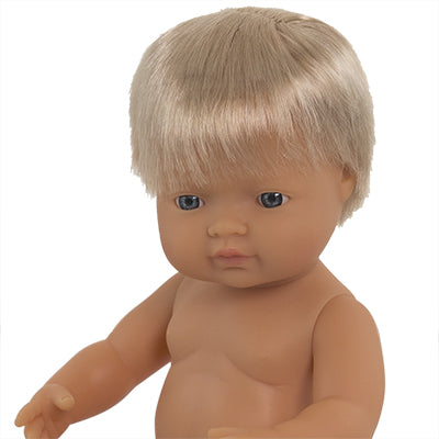 Caucasian Light Blonde Boy Doll (38cm)