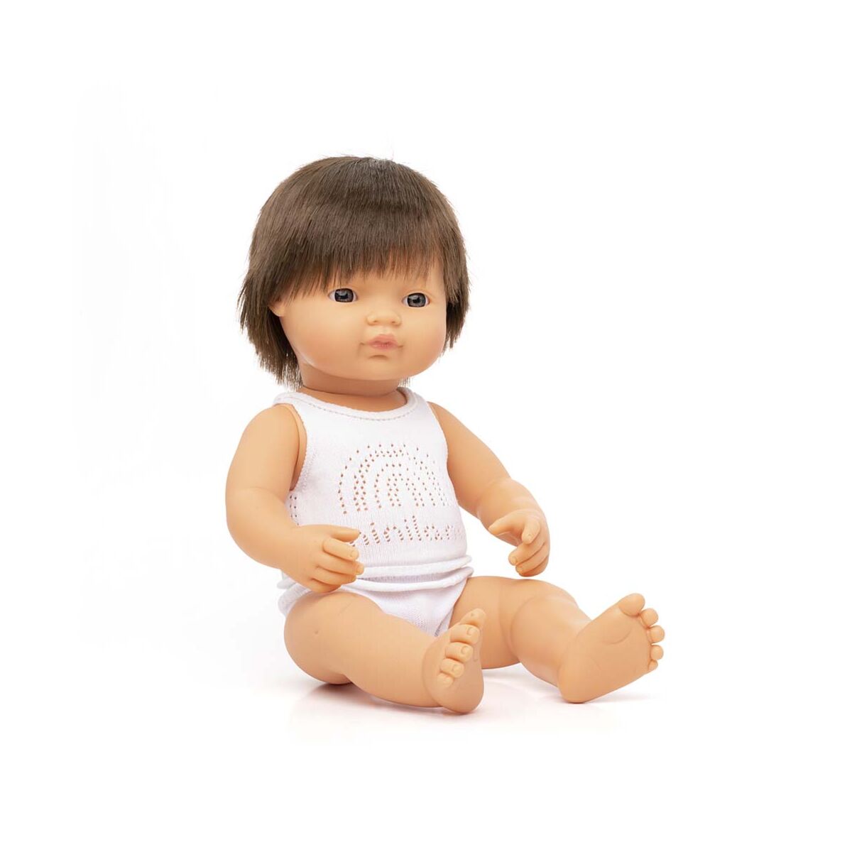 Caucasian Brown-Haired Boy Doll (38cm)