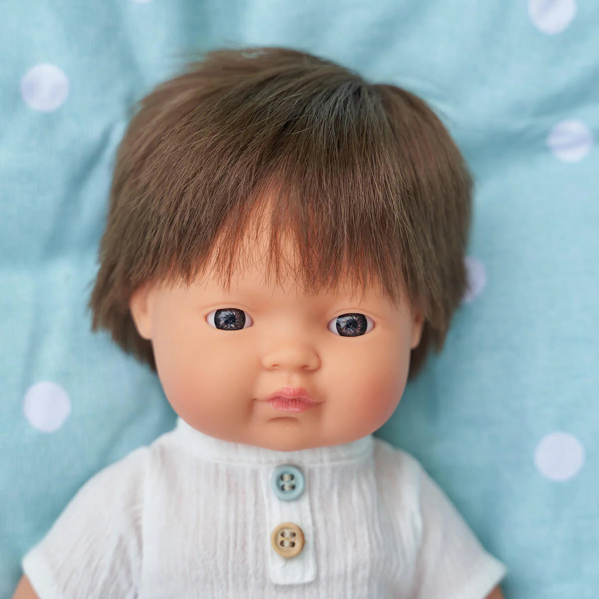 Caucasian Brown-Haired Boy Doll (38cm)