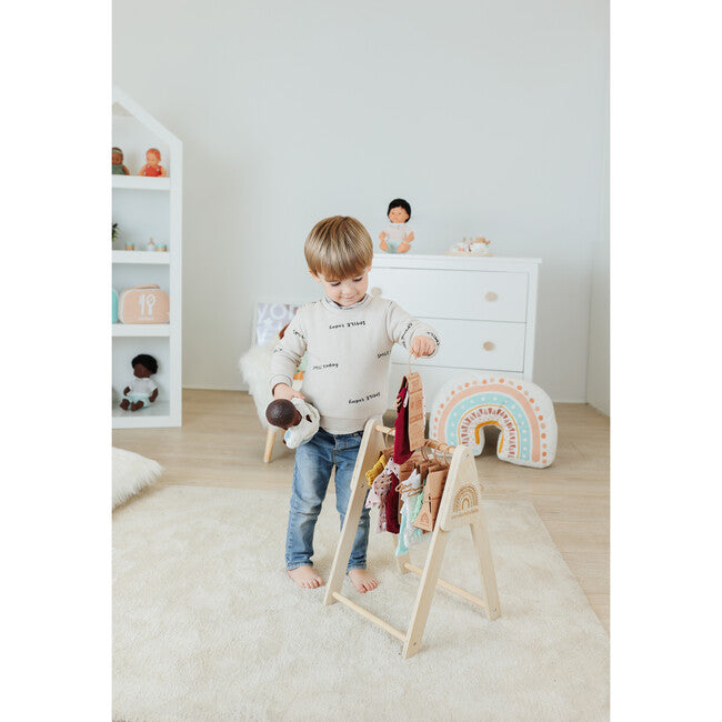 Wooden Dolls' Clothes Stand