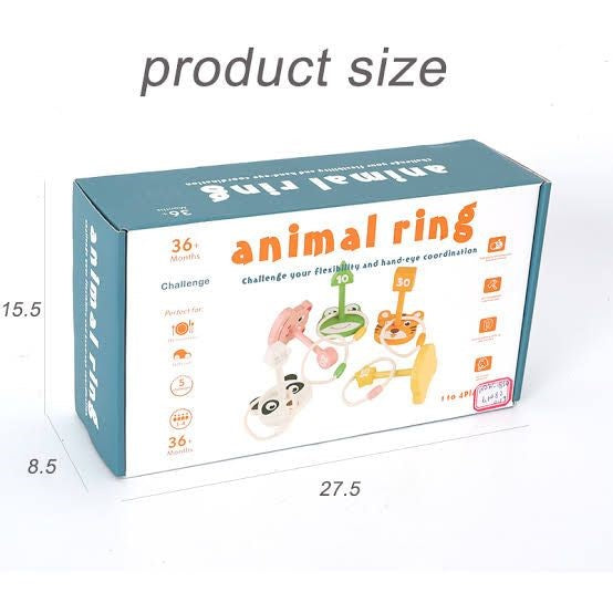 Wooden Animal Ring Toss Game
