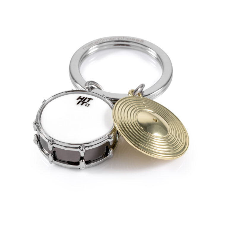 Stainless Steel Keyring - Drums
