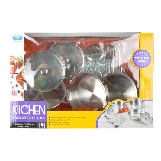 Metal Pots and Pans Play Set