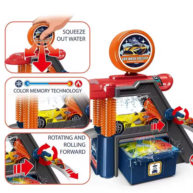 Deluxe Colour-Changing Car Wash Playset