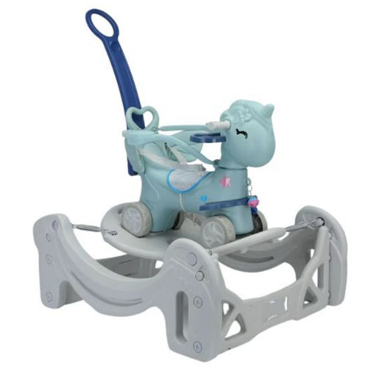 3-in-1 Unicorn Ride On, Rocket & Push Car