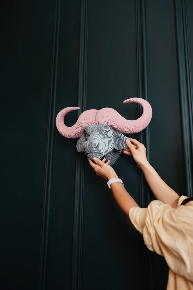 3D Wall Mountable Buffalo Cardboard Structure Puzzle