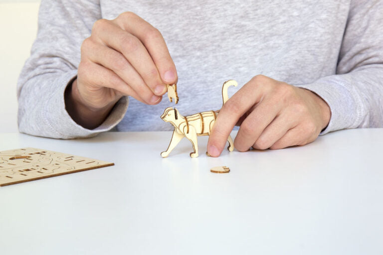 3D Wooden Puzzle - Cat